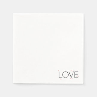Eenvoudig Modern Minimalistisch LIEFDE Papier ```` Servet