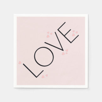 Eenvoudig Modern Minimalistisch LIEFDE Papier ```` Servet