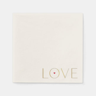Eenvoudig Modern Minimalistisch LIEFDE Papier ```` Servet