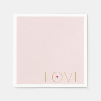 Eenvoudig Modern Minimalistisch LIEFDE Papier ```` Servet