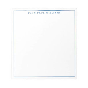 Eenvoudig modern, minimalistisch Lijst van de blau Notitieblok