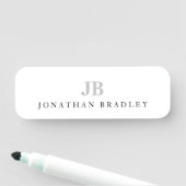 Eenvoudig Modern Minimalistisch Monogram Professio Naamplaatje (In situ)