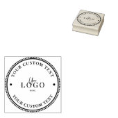 Eenvoudig Modern Minimalistisch Monogram Retouradr Rubberstempel (Gestempeld)