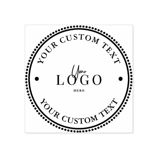 Eenvoudig Modern Minimalistisch Monogram Retouradr Rubberstempel (Afrduk)