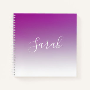 Eenvoudig Modern Minimalistisch Paars Ombre Verloo Notitieboek