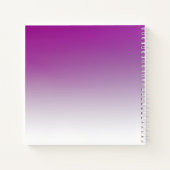 Eenvoudig Modern Minimalistisch Paars Ombre Verloo Notitieboek (Achterkant)