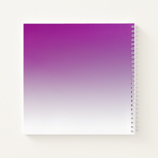 Eenvoudig Modern Minimalistisch Paars Ombre Verloo Notitieboek (Achterkant)