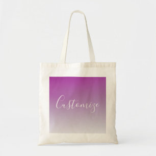 Eenvoudig modern minimalistisch Paarse ombre gradi Tote Bag
