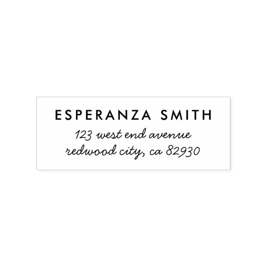 Eenvoudig modern minimalistisch retouradres 	rubberstempel (Afrduk)