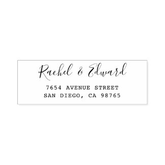 Eenvoudig modern minimalistisch retouradres zelfinktende stempel