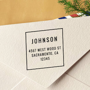 Eenvoudig modern minimalistisch retouradres zelfinktende stempel