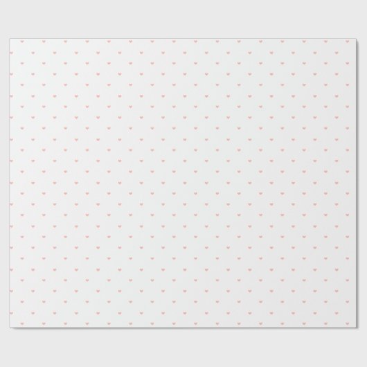 Eenvoudig modern minimalistisch roze harten patroo cadeaupapier (Vlak)