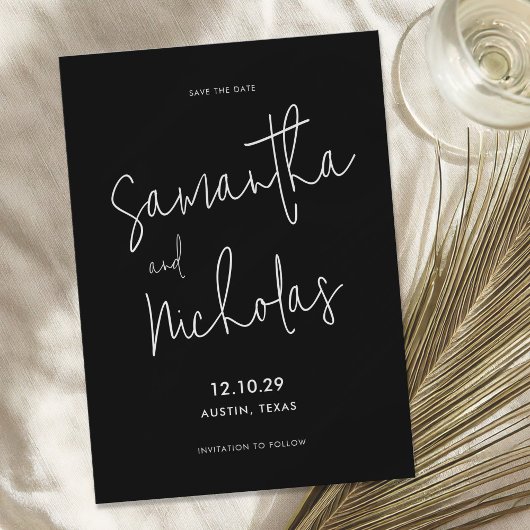 Eenvoudig modern minimalistisch save the date