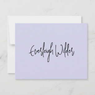Eenvoudig Modern Minimalistisch Script Typografie  Notitiekaartje