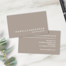 Eenvoudig Modern Minimalistisch Taupe Professionee
