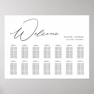 Eenvoudig modern minimalistisch weddenschapskaartj poster