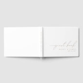 Eenvoudig modern, minimalistisch witbruiloft gastenboek (Volledig)