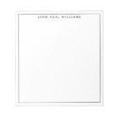 Eenvoudig modern, minimalistisch zwart Lijst Notitieblok (Voorkant)