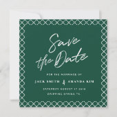 Eenvoudig Modern Minimum Script Wedding slaat de d Save The Date (Voorkant)