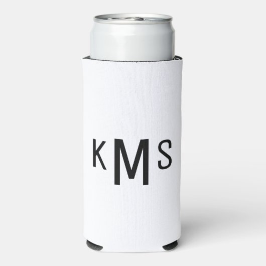 Eenvoudig modern Monogram B/W (Seltzer Achterkant)