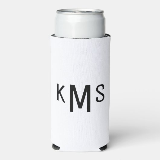 Eenvoudig modern Monogram B/W (Seltzer Voorkant)