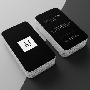 Eenvoudig modern monogram elegant visitekaartje