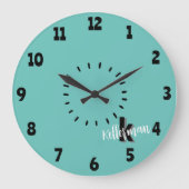 Eenvoudig modern Monogram Grote Klok (Voorkant)