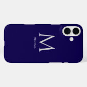 Eenvoudig Modern Monogram Hoesje-Mate iPhone Case (Achterkant (horizontaal))
