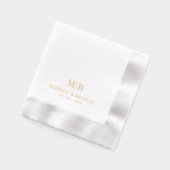 Eenvoudig Modern Monogram Huwelijk Custom Folie Servetten (Links)