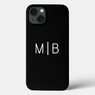 Eenvoudig Modern Monogram Initiaal Gepersonaliseer iPhone 13 Hoesje