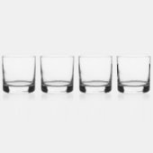 Eenvoudig Modern Monogram Initiaal Naam Gepersonal Whisky Glas (Links)