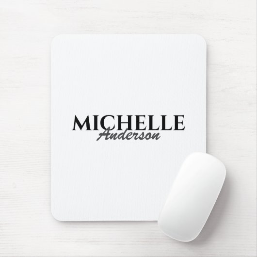 Eenvoudig modern Monogram Muismat (Met muis)
