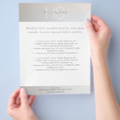 Eenvoudig modern Monogram Professional Grey Silver Flyer (Hand)