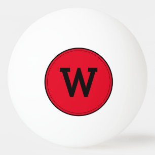 Eenvoudig modern monogram Rood Ping Ball