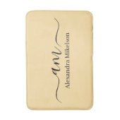 Eenvoudig Modern Monogram Wit Minimalistische Badm Badmat (Voorkant Verticaal)