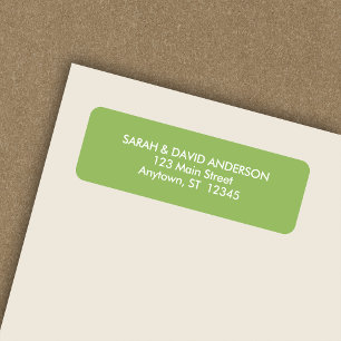 Eenvoudig Modern Moss Green retour adres label