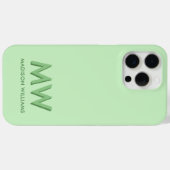 Eenvoudig Modern Naam Initiaal Monogram Case-Mate iPhone Case (Achterkant (horizontaal))