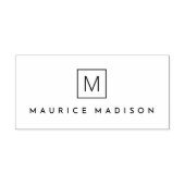 Eenvoudig modern naammonogram 	rubberstempel (Afrduk)