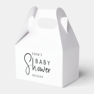 Eenvoudig Modern Neutraal Baby shower Favoriet Box Bedankdoosjes