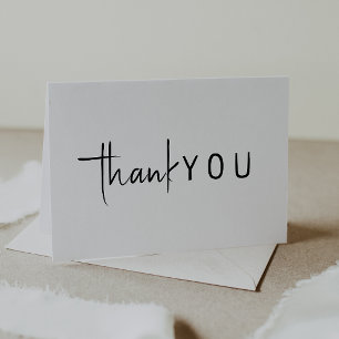 Eenvoudig modern neutraal Baby shower gevouwen Bedankkaart