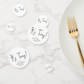 Eenvoudig Modern Neutraal Baby shower Het is Tweel Confetti (Groep)