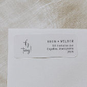 Eenvoudig Modern Neutraal Het is Twins Retour Adre Etiket