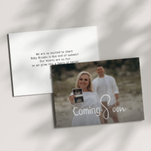 Eenvoudig Modern Neutraal Komt Binnenkort Zwangers Aankondiging