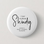 Eenvoudig Modern Neutraal Tiny Human Shindig Ronde Button 5,7 Cm (Voorkant)