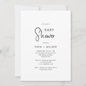 Eenvoudig Modern Neutral Couples Baby shower Kaart (Voorkant)