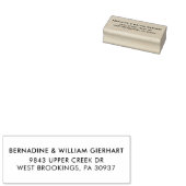 Eenvoudig modern paar retouradres 	rubberstempel (Gestempeld)