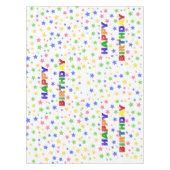 Eenvoudig Modern Pastel Star kleurrijk verjaardags Tafelkleed (Voorkant)