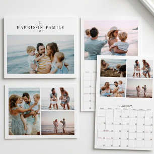 Eenvoudig Modern Persoonlijk Familie Foto Collage Kalender