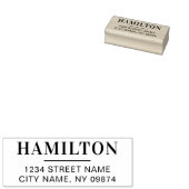 Eenvoudig modern, persoonlijk terugkeeradres 	rubberstempel (Gestempeld)