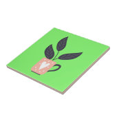 Eenvoudig modern plant pastel tegeltje (Zijkant)